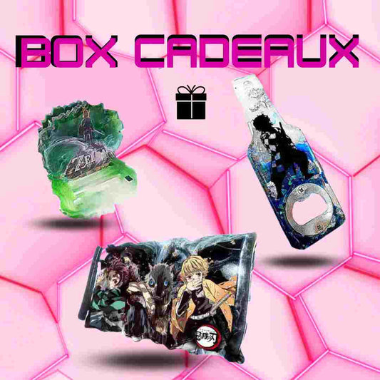 Exemple de box cadeaux apéritif avec plateau, sous-verres et décapsuleur