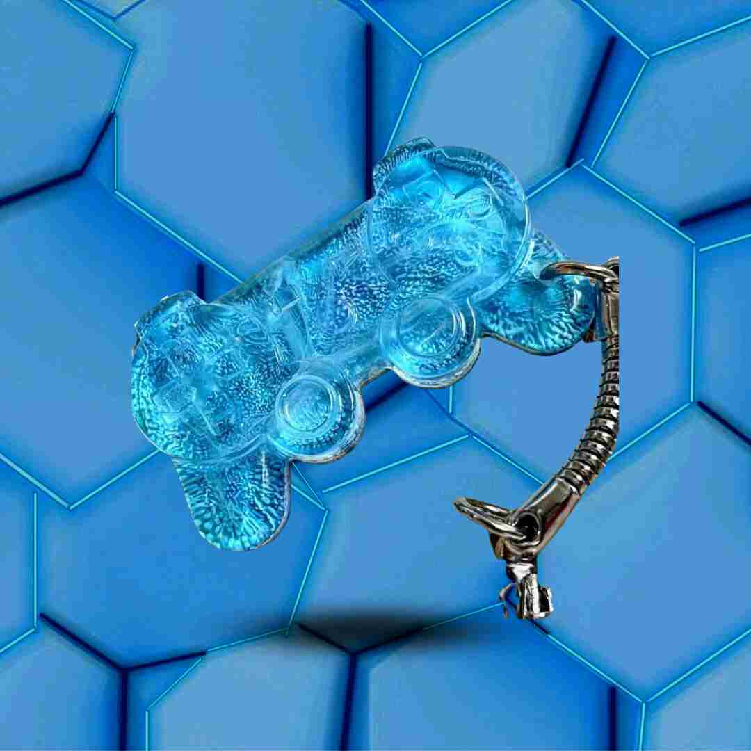 Porte-clés manette Playstation bleu