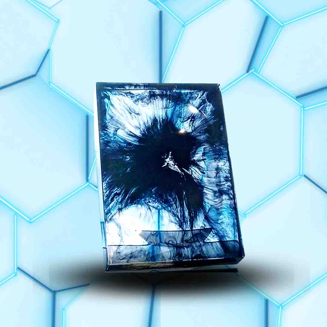 Porte-savon bleu transparent