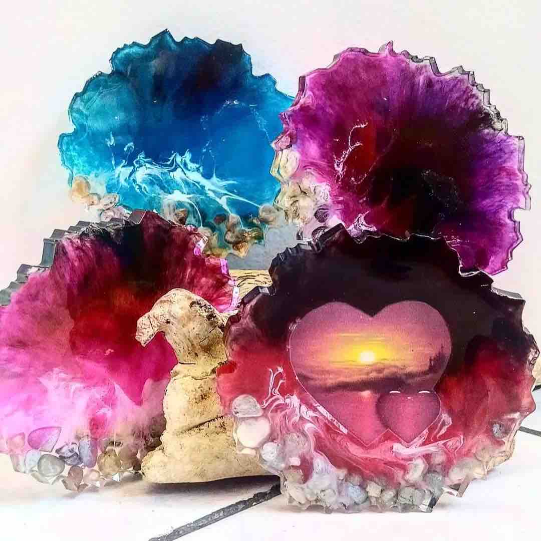 Dessous de verres roses
