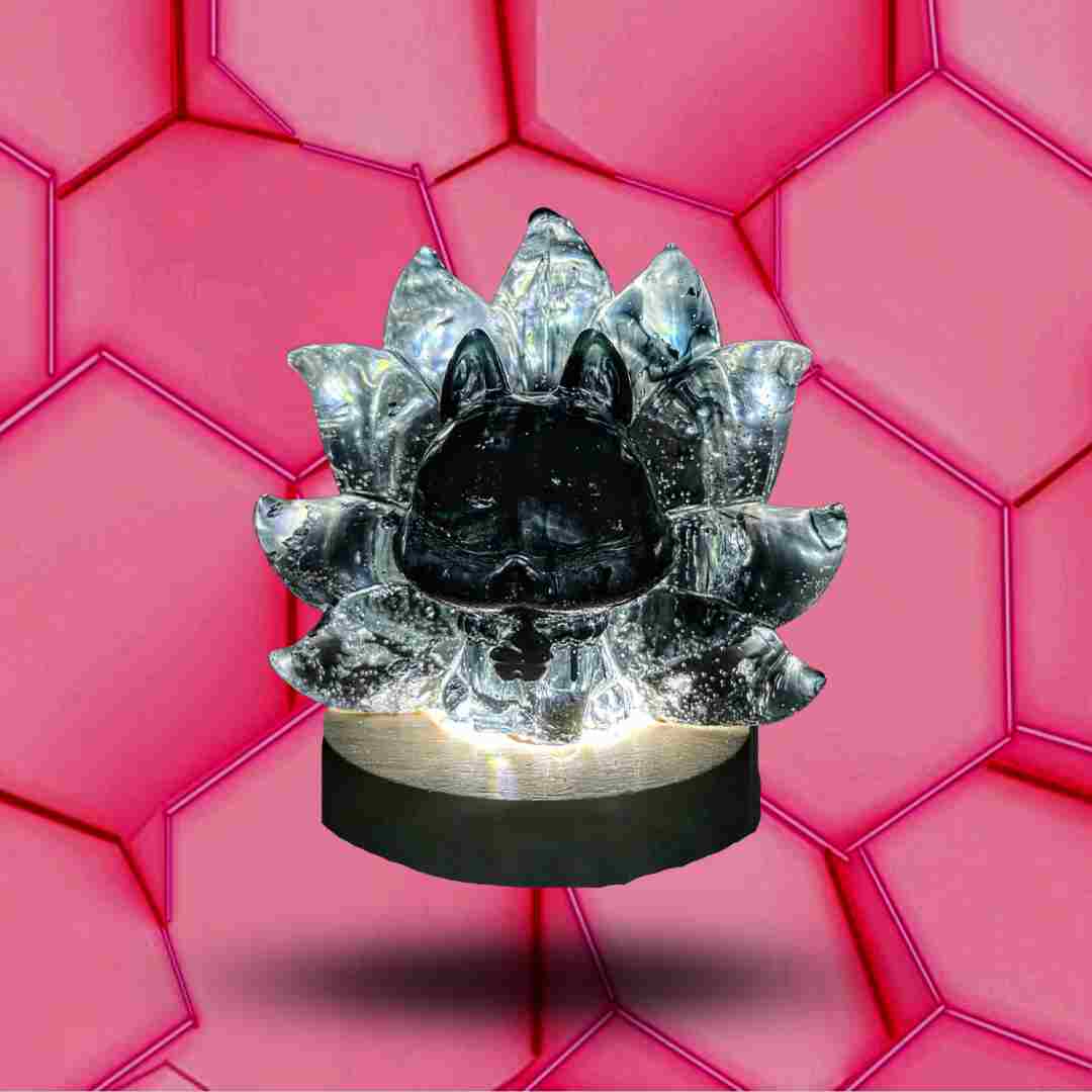 Veilleuse renard Kurama (Naruto) noire, transparente