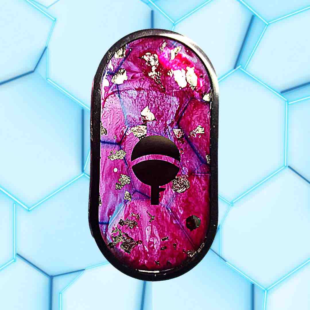 Vide-poches rose, noir et doré Naruto