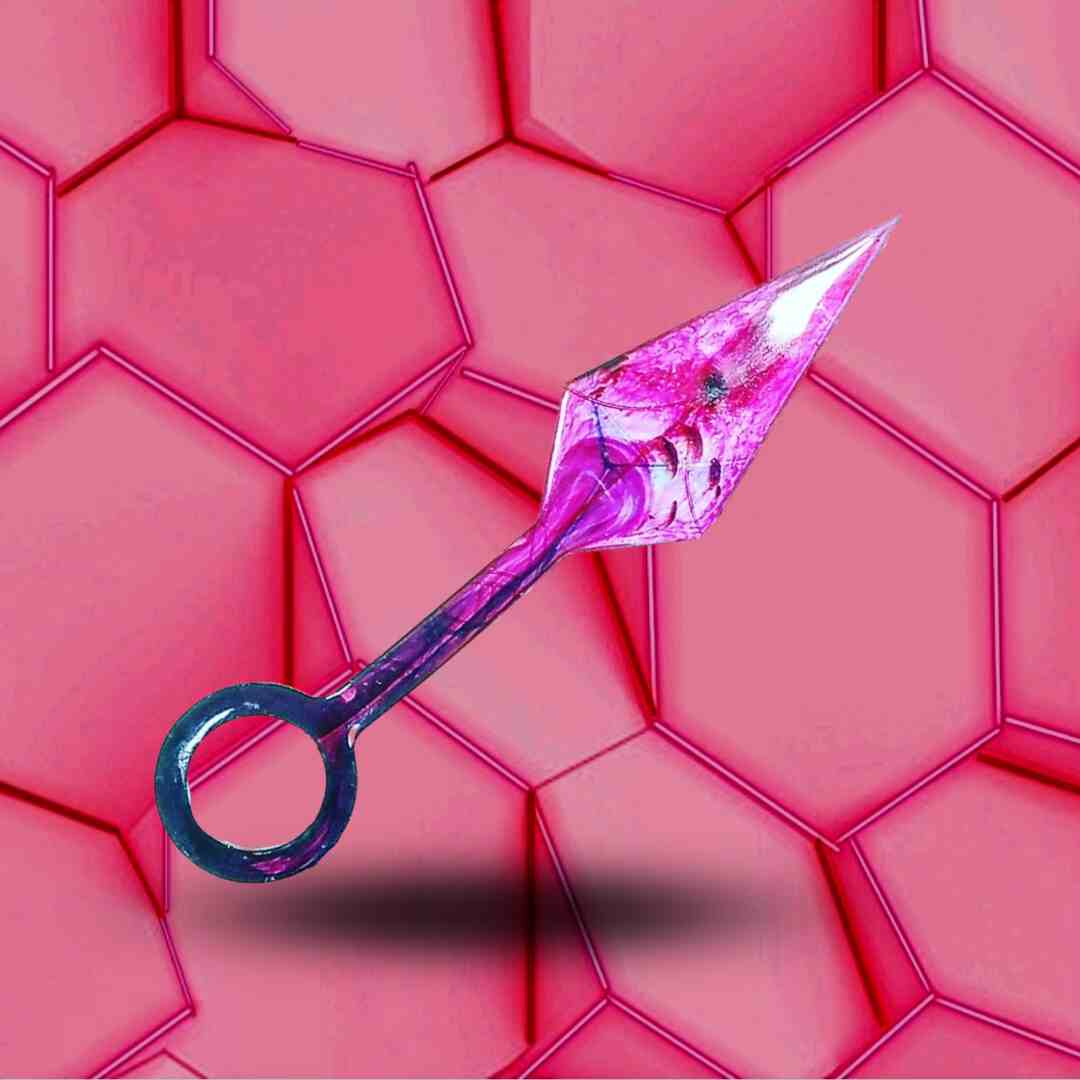 Décoration Kunai rose et noir