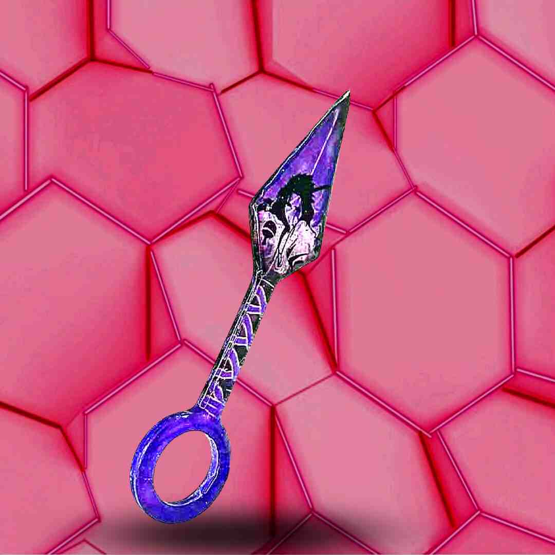 Décoration Kunai violète Sasuke Naruto