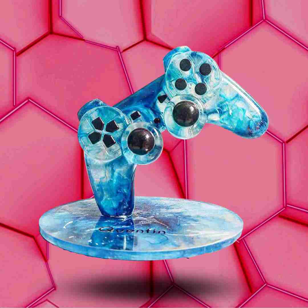 Décoration manette Playstation bleue