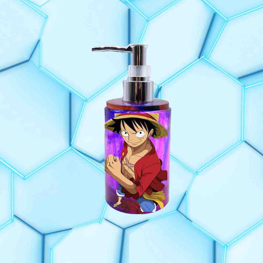 Distributeur de savon rose au motif One Piece