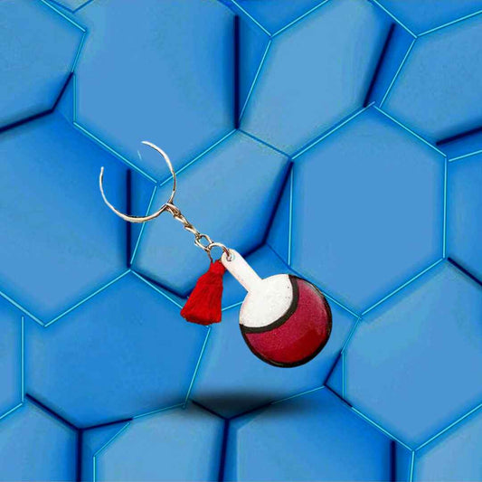 Porte-clés Naruto avec l'Emblème du clan Uchiwa rouge et blanc