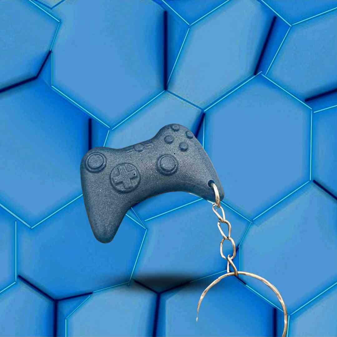 Porte-clés en forme de manette Xbox bleu