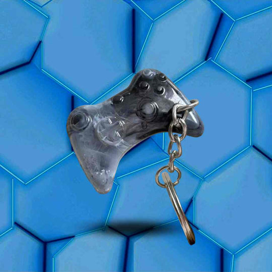 Porte-clés en forme de manette Xbox noir et blanc