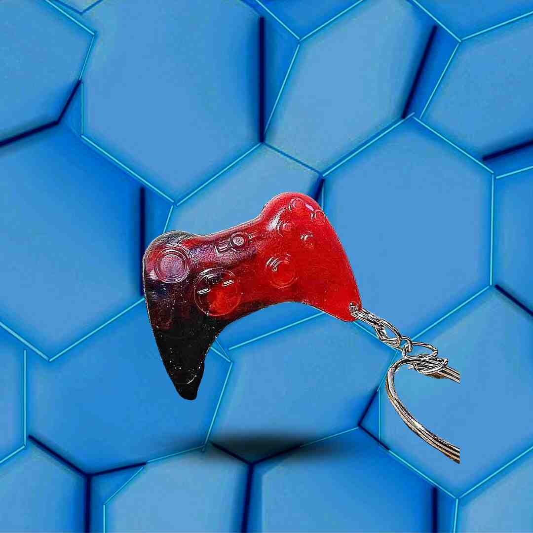 Porte-clés en forme de manette Xbox rouge et noir