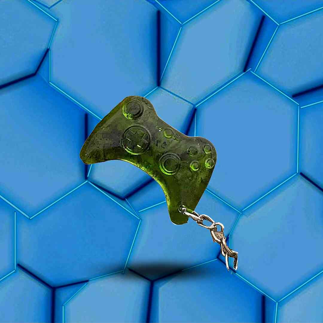 Porte-clés en forme de manette Xbox verte