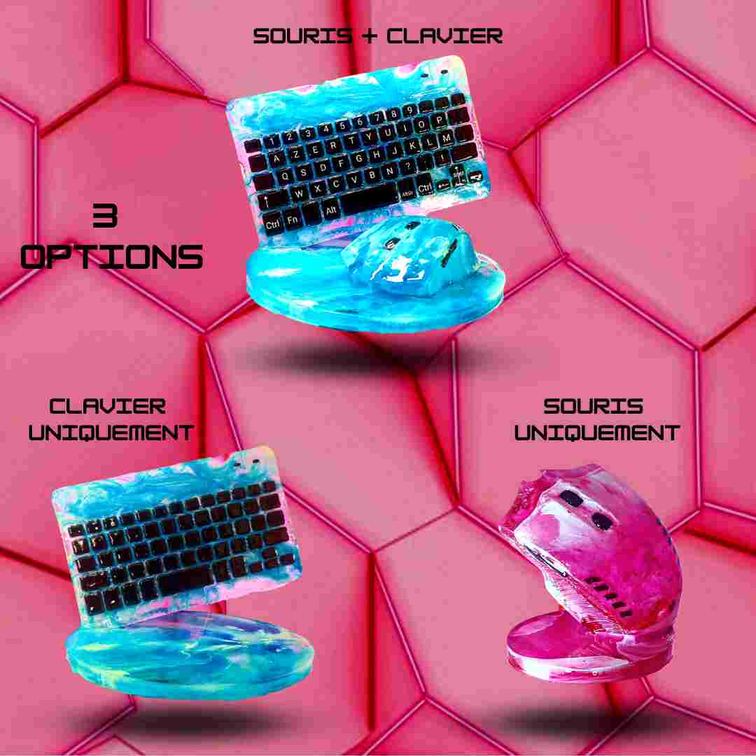 Les trois options possibles pour la décoration clavier / souris gamer