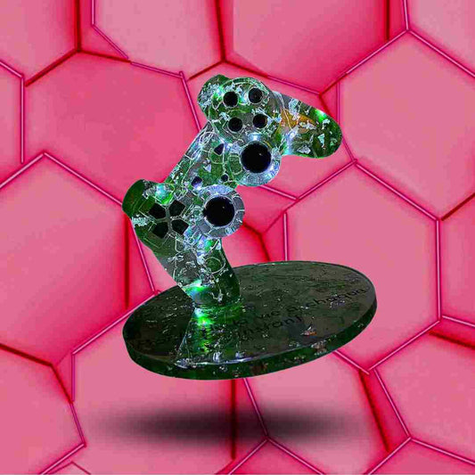 Veilleuse manette Playstation verte transparente