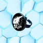 Bague ajustable Naruto noir et blanc